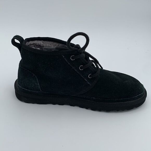 UGG Neumel black suede leather shearling wool lined ankle boots men’s size 7 main image 8